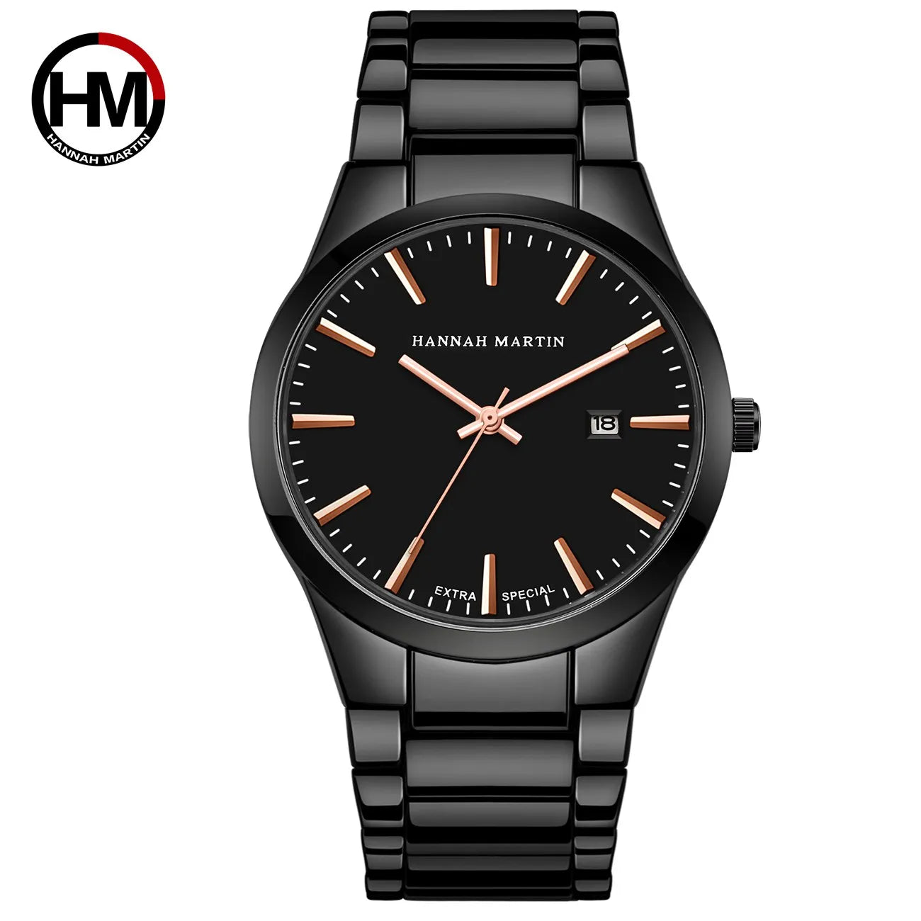 Mens Watch Top Brand Original Sports Quartz Black Mens Watch All Steel Waterproof Classic Business Fashion Calendar Wristatches