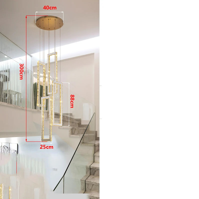Modern home decoration salon lamps for living room smart crystal Pendant lights dining room indoor lighting