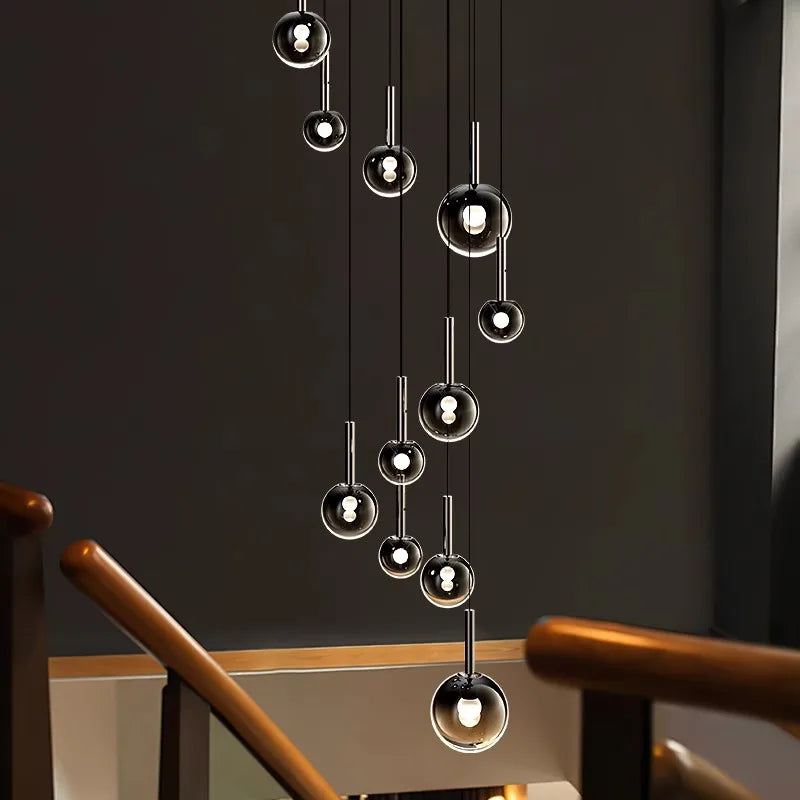 Modern home decor led lights pendant light lamps forstaircase Chandeliers for living room hanging light indoor lighting