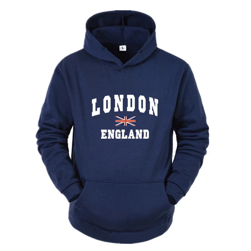 Mens Tracksuit European Casual Print Hooded Sweatshirt High Quality Versatile Warm Tops Daily Simplicity Street Jogging Clothing