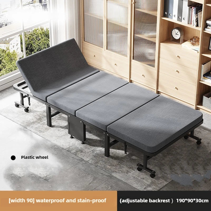 Lunch break folding bed single portable home office nap artifact simple bed wooden board hospital escort bed adult