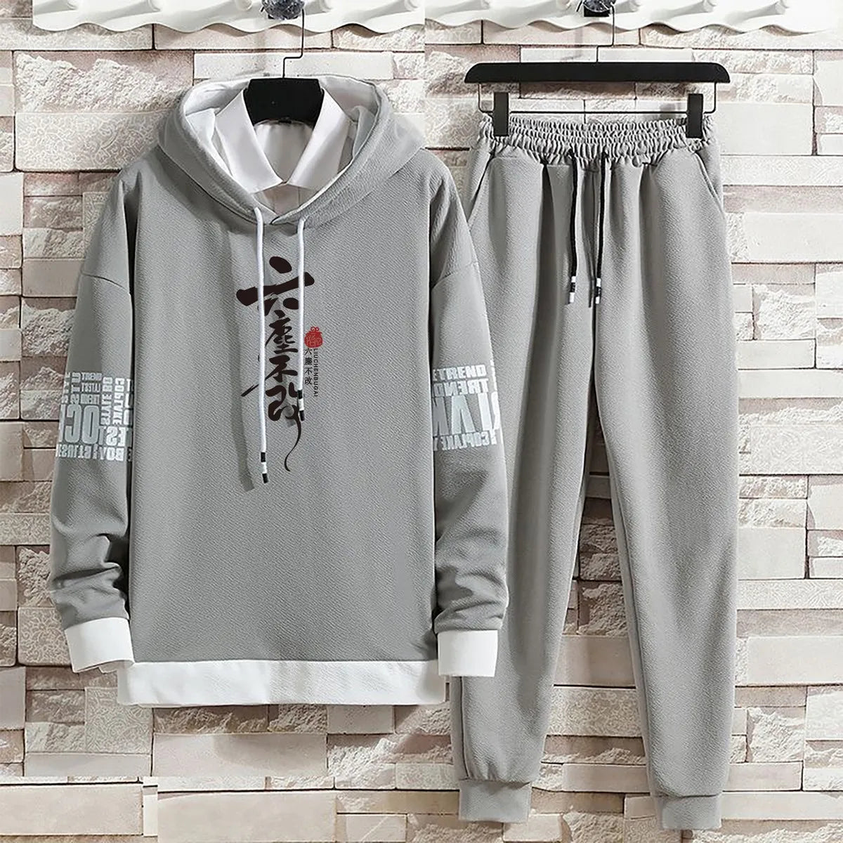 Clothing for Men Hoodies Set Summer Autumn Suits Pants Casual Pullover Hat Hood Print Sweaterhoodie Men New Top Long Sleeves