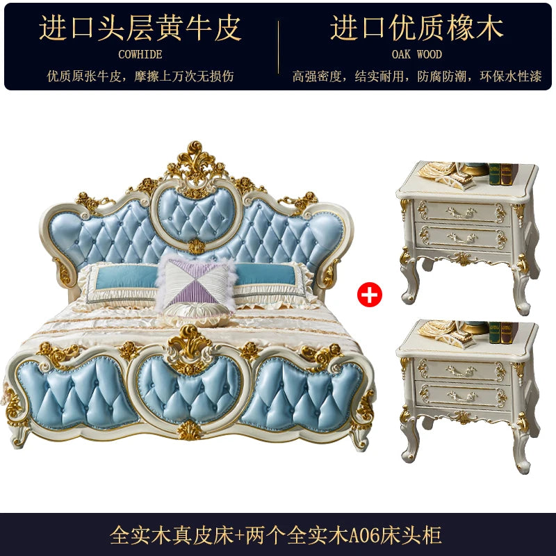 Waterproof Aesthetic Bed Twin Luxury Princess Headboards Bed Multifunctional Frame Cama De Lujo Para Dormitorio Home Furniture