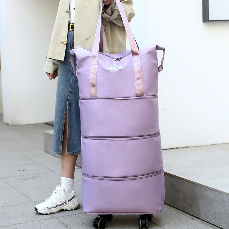 Giant Rolling Travel Duffel Bag - Spacious, Lightweight Luggage Bag With Wheels Portable Overnight Bag,Weekend Travel bag