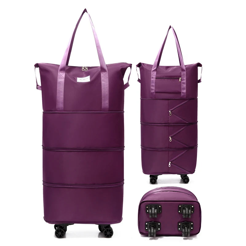 Giant Rolling Travel Duffel Bag - Spacious, Lightweight Luggage Bag With Wheels Portable Overnight Bag,Weekend Travel bag