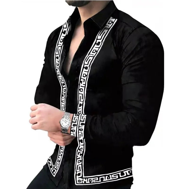 Europe and the United States men's clothing autumn independent station cross-border new hot street men fashion casual printed yo