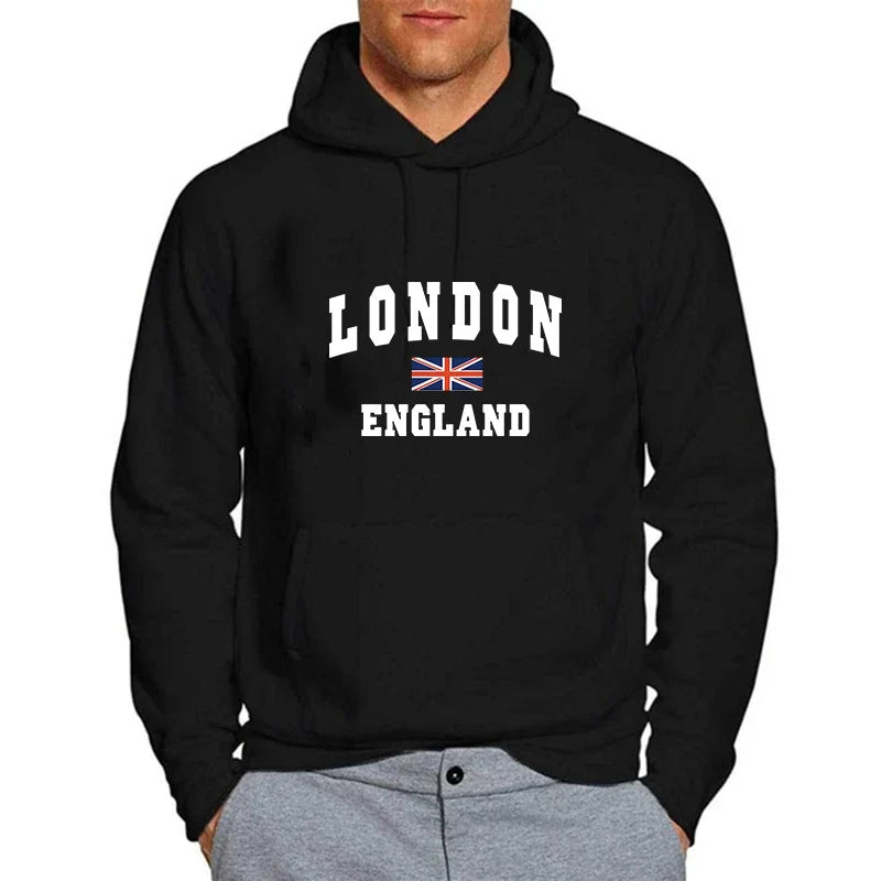 Mens Tracksuit European Casual Print Hooded Sweatshirt High Quality Versatile Warm Tops Daily Simplicity Street Jogging Clothing