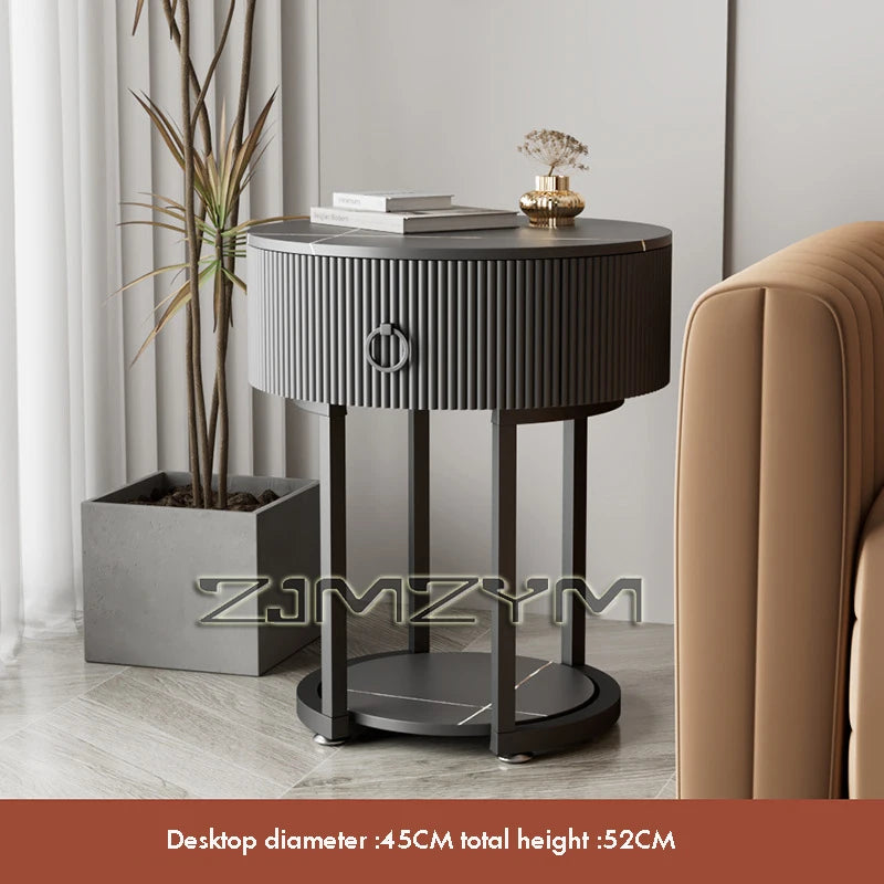 Coffee Table With Drawer Storage, Small Sofa Side Bedside Mesa Small Round Tables For The Side Balcony Modern Living Room Mesas