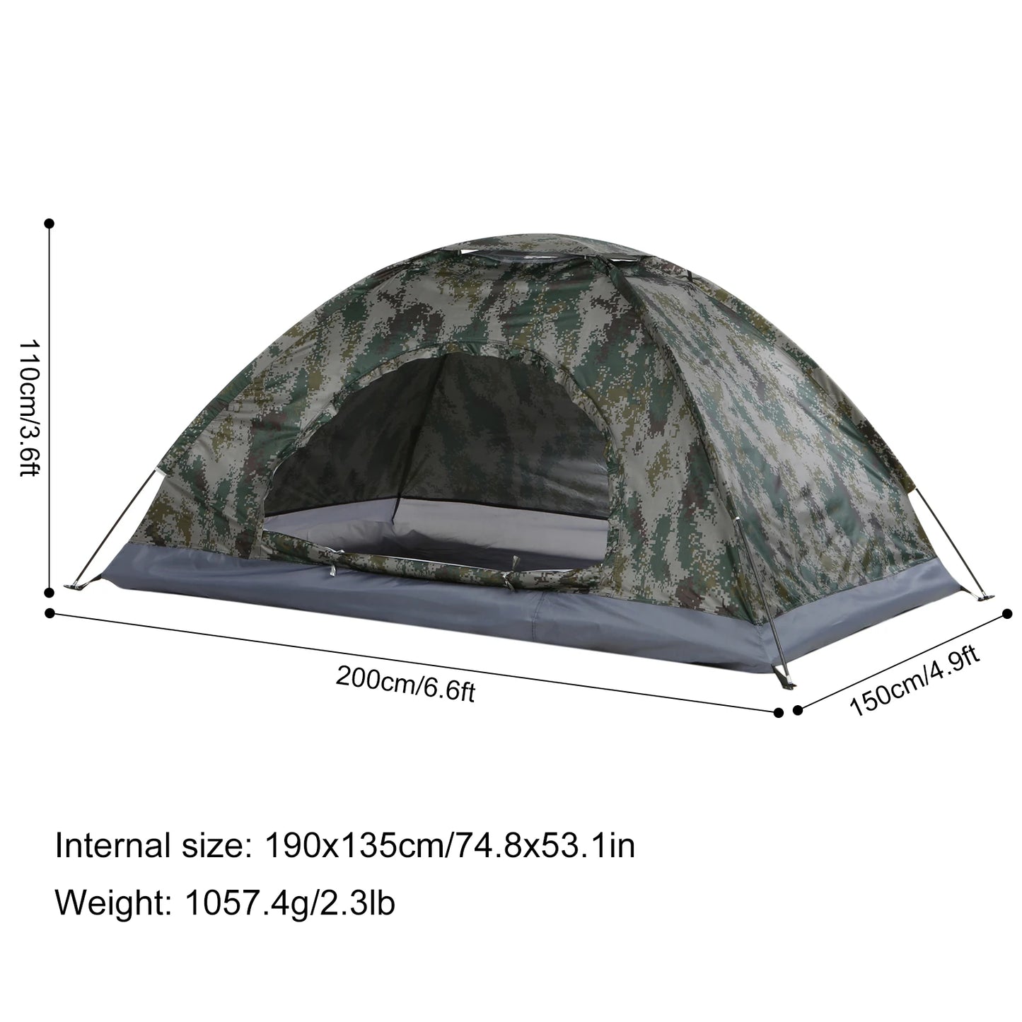 Garden Tent Portable Tent Camping Tent Single Layer Portable Tent Anti-UV Coating UPF 30+ for Outdoor Beach Fishing