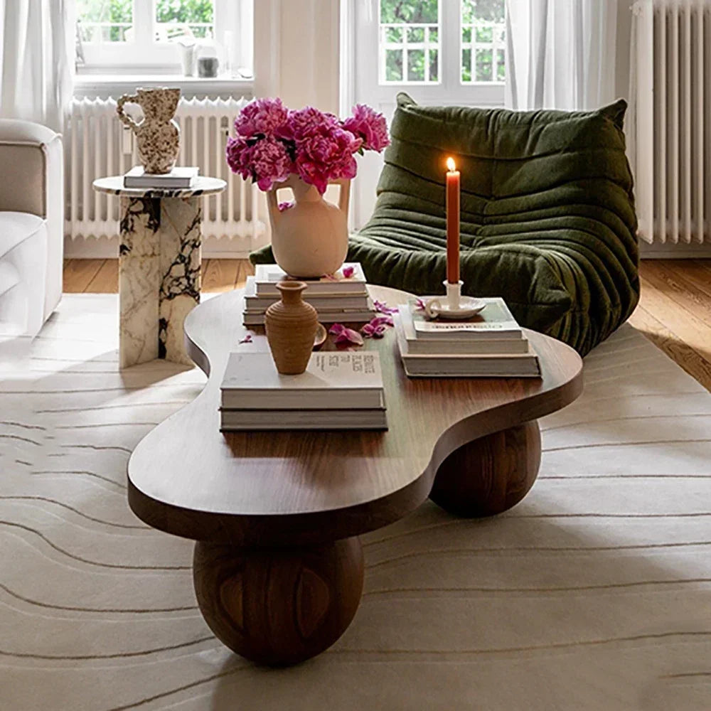 Living Room Vintage Coffee Table Design Luxury Beauty Aesthetic Coffee Table Trendy Classic Table Basse De Salon Furniture