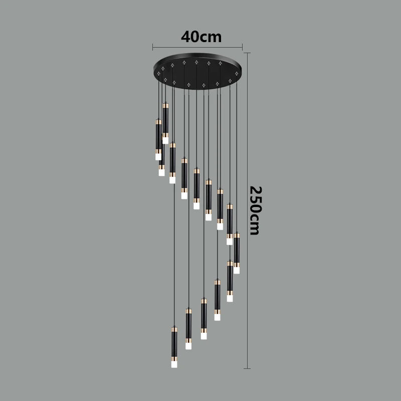 Modern home decor led lights pendant light lamps forstaircase Chandeliers for living room hanging light indoor lighting