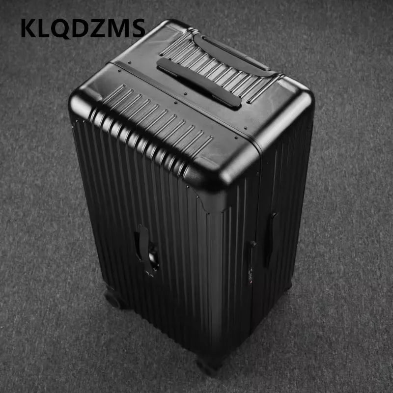 KLQDZMS Carry-on Travel Luggage Large Capacity Aluminum Frame Trolley Case 24"26"28" Combination Case 20 Inch Cabin Suitcase