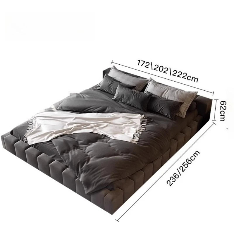 Japanese European Bed Double Frame Luxury Beauty French Aesthetics Beds Minimalist Wedding Princess Wood Muebles Furniture