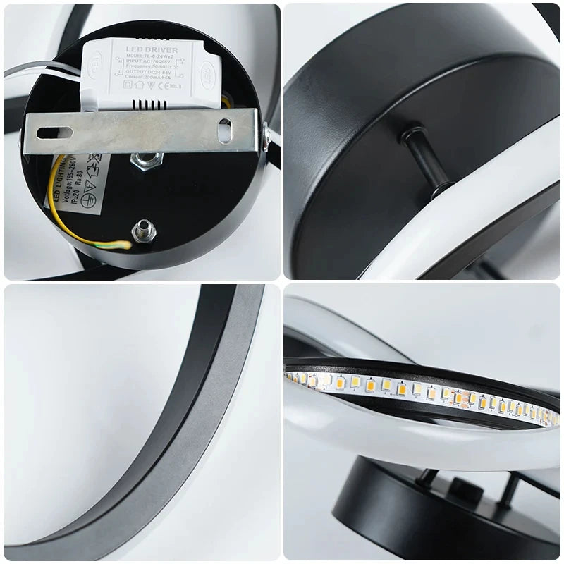 Household LED Ceiling Lights Three Colors Lamp Modern Style Ceiling Lamp Bedroom Light Surface Installation Dining Room Lamp