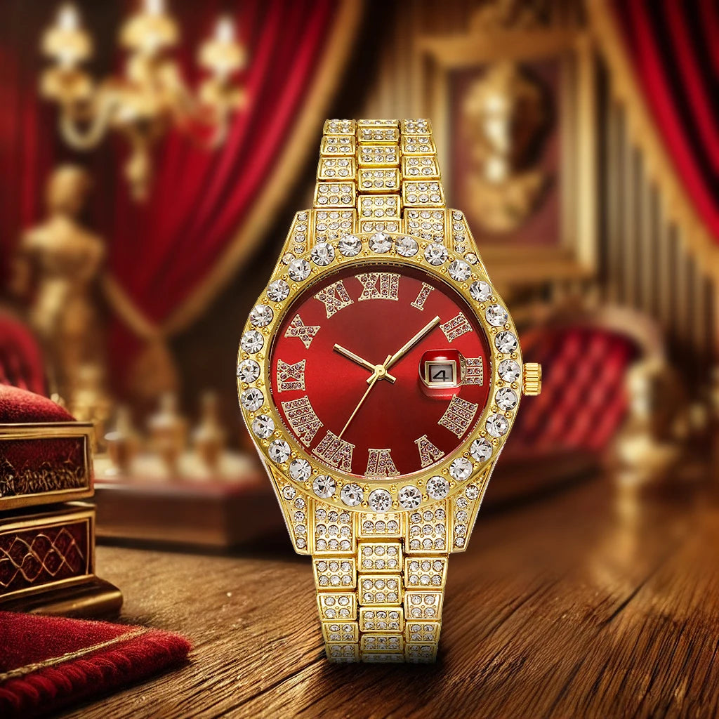 New women's watch with personalized design, high-end trend, simple night light large dial, steel strip, quartz women's watch