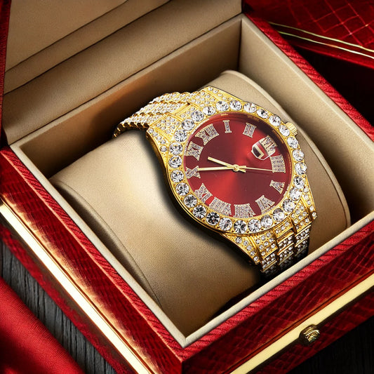New women's watch with personalized design, high-end trend, simple night light large dial, steel strip, quartz women's watch