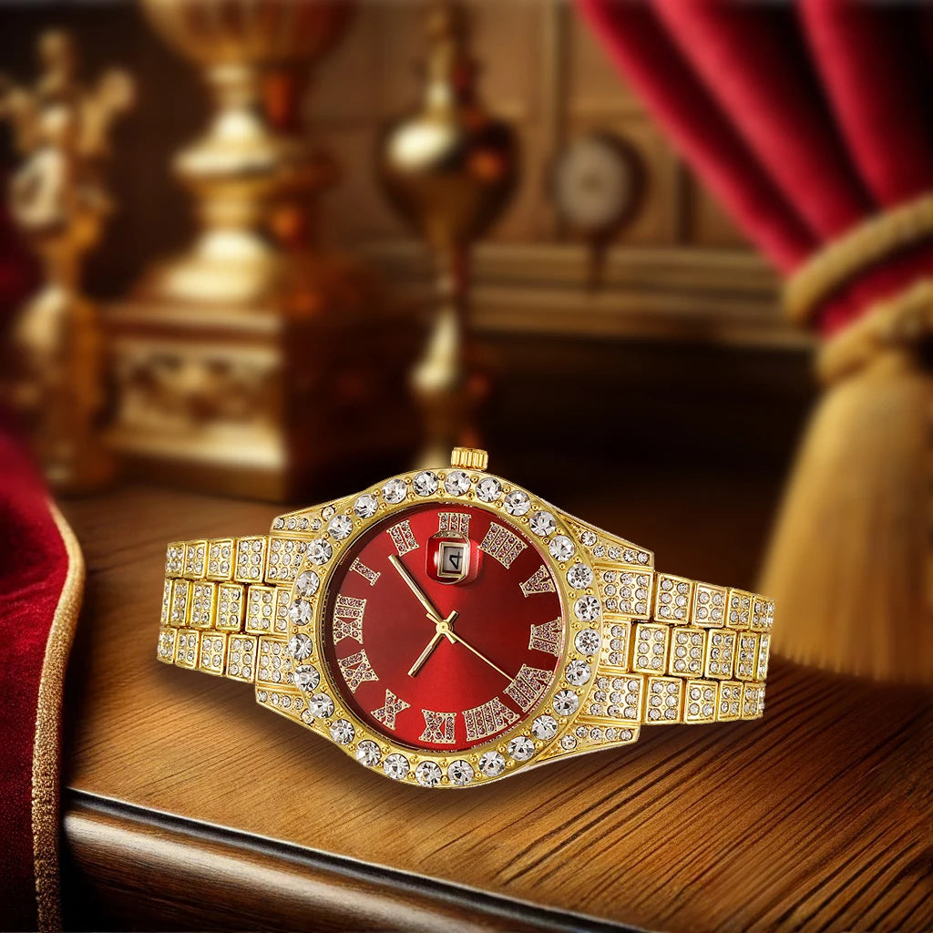 New women's watch with personalized design, high-end trend, simple night light large dial, steel strip, quartz women's watch