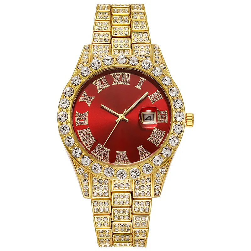 New women's watch with personalized design, high-end trend, simple night light large dial, steel strip, quartz women's watch