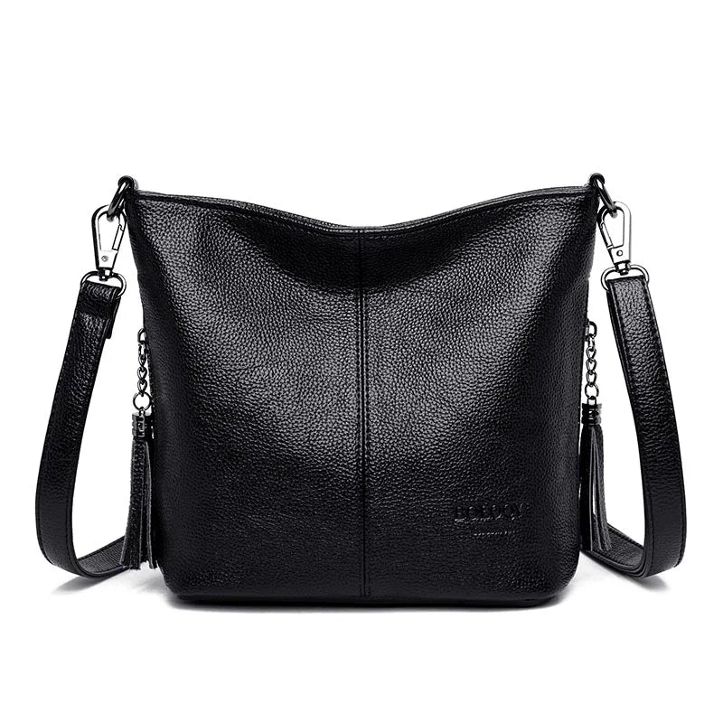 Hand Crossbody Bags For Women 2024 New Luxury Designer Handbag Leather Tassel Shoulder Bags Purses And Handbags Tote Bag Bolsa