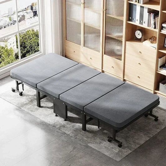 Lunch break folding bed single portable home office nap artifact simple bed wooden board hospital escort bed adult