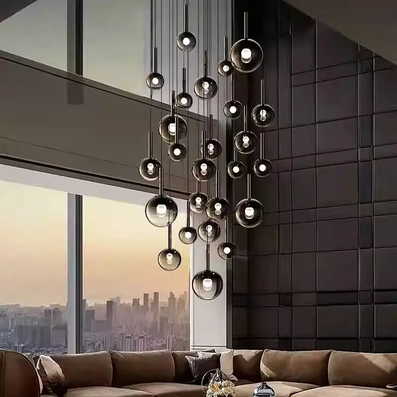 Modern home decor led lights pendant light lamps forstaircase Chandeliers for living room hanging light indoor lighting