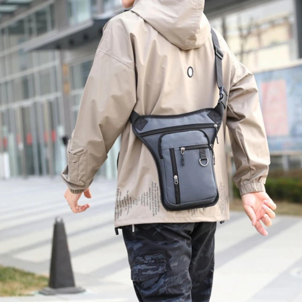 Men Drop Leg Bag Waist Bag for Men Fanny Pack Phone Purse Motorcycle Riding Shoulder Crossbody Thigh Male Hip Belt Waist Bags
