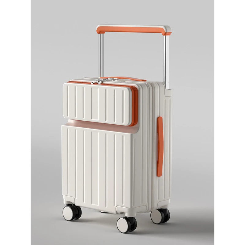 20/22/24/26 Inch Rolling Suitcase Wide Handle Front Opening Carry-on Cabin Luggage Laptop Bag Password Travel Trolley Case 2025
