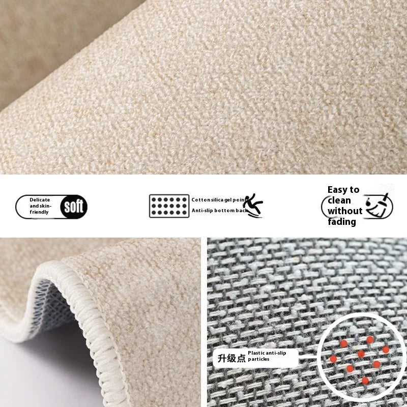 Living Room Carpet Non-slip Waterproof Bedroom Floor Mat Large Size Home Decoration Rugs Minimalist Lines Loop Pile Mats 거실 카펫