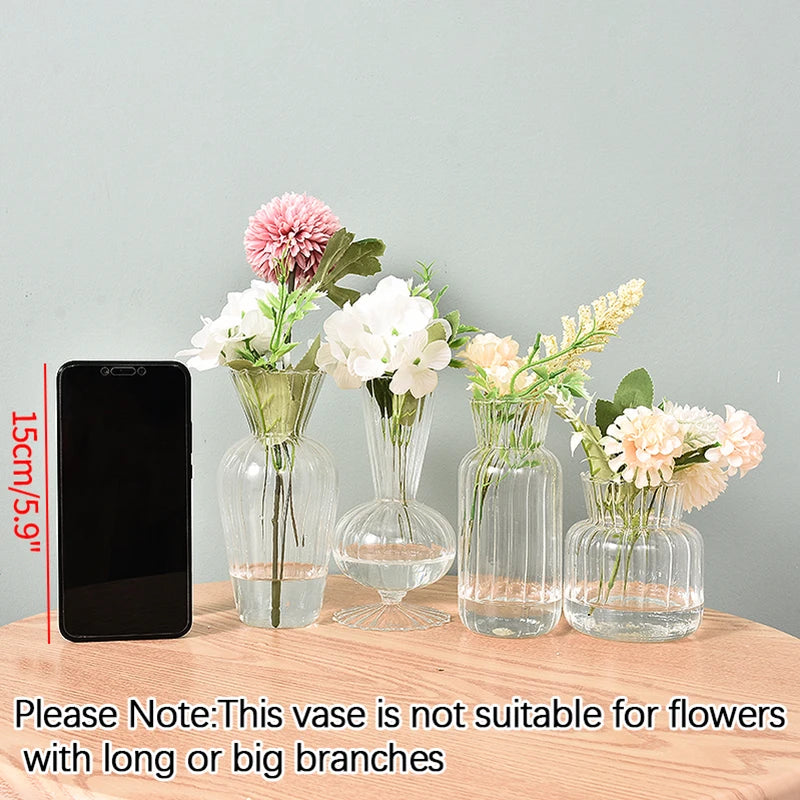 Glass Flower Vase Transparent Hydroponics Plant Vase Flower Bottle 
Nordic Desktop Decor Vases Home Flowers Decoartion Crafts
