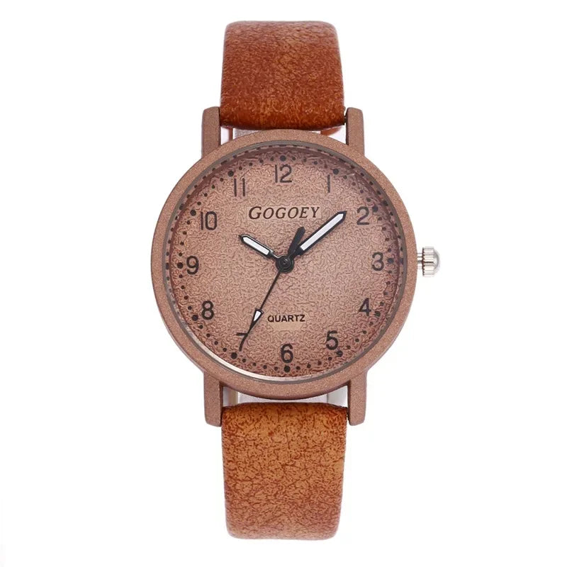 Fashion Watches for Women Top Brand Analog Quartz Ladies Wristwatches Simple Casual Leather Strap Woman Watch Reloj Mujer