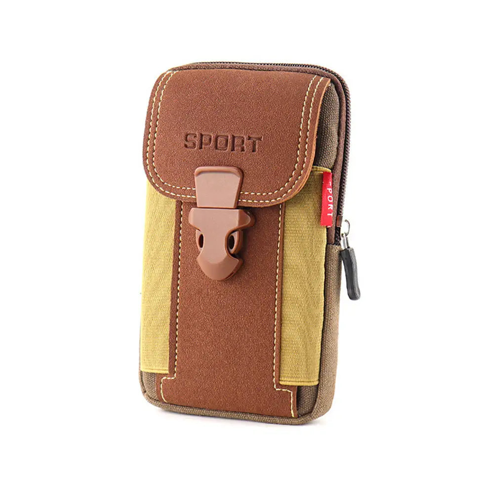Men's Leather Small Bag Fashion Phone Pouch Belt Bag Shoulder Crossbody Waist Pack Vintage Multi-Function Mens Mini Bag 2022 New