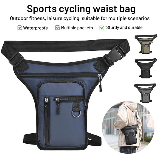 Men Drop Leg Bag Waist Bag for Men Fanny Pack Phone Purse Motorcycle Riding Shoulder Crossbody Thigh Male Hip Belt Waist Bags