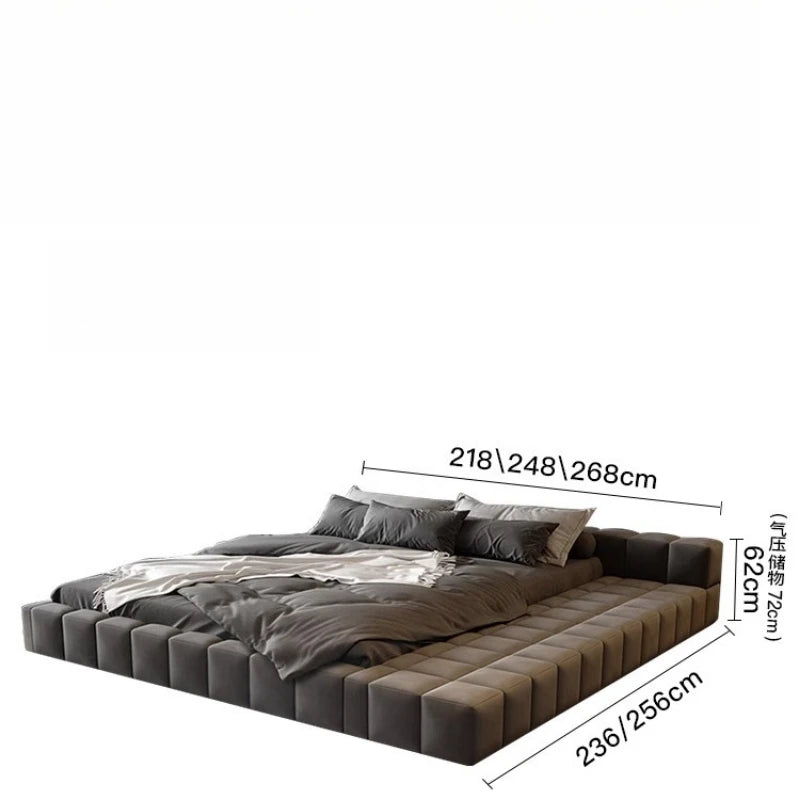 Japanese European Bed Double Frame Luxury Beauty French Aesthetics Beds Minimalist Wedding Princess Wood Muebles Furniture