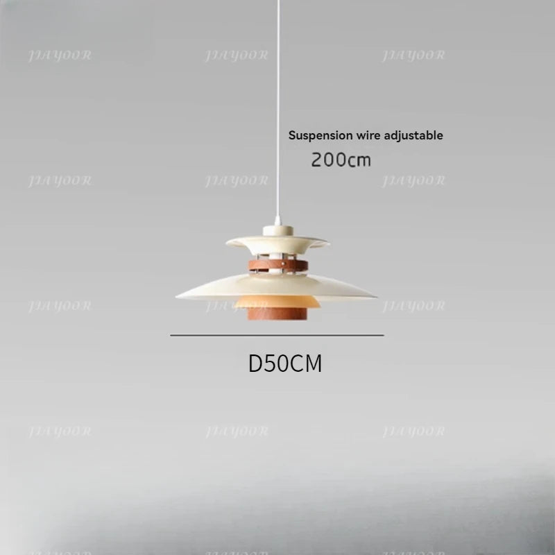 Modern LED Lights For Home Decoration Living Room Dining Room Pendant Light Walnut painted bar counter, single lighting fixture