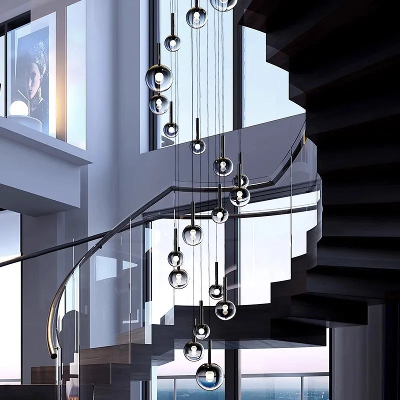 Modern home decor led lights pendant light lamps forstaircase Chandeliers for living room hanging light indoor lighting