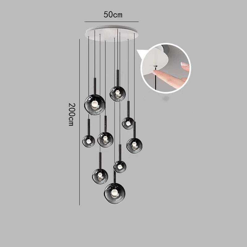 Modern home decor led lights pendant light lamps forstaircase Chandeliers for living room hanging light indoor lighting