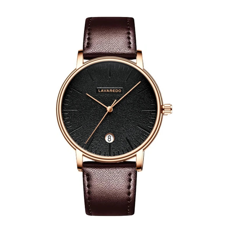Mens Watches, Minimalist Fashion Simple Wrist Watch for Men Analog Date with Leather Strap