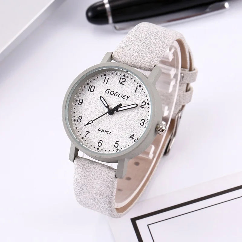 Fashion Watches for Women Top Brand Analog Quartz Ladies Wristwatches Simple Casual Leather Strap Woman Watch Reloj Mujer