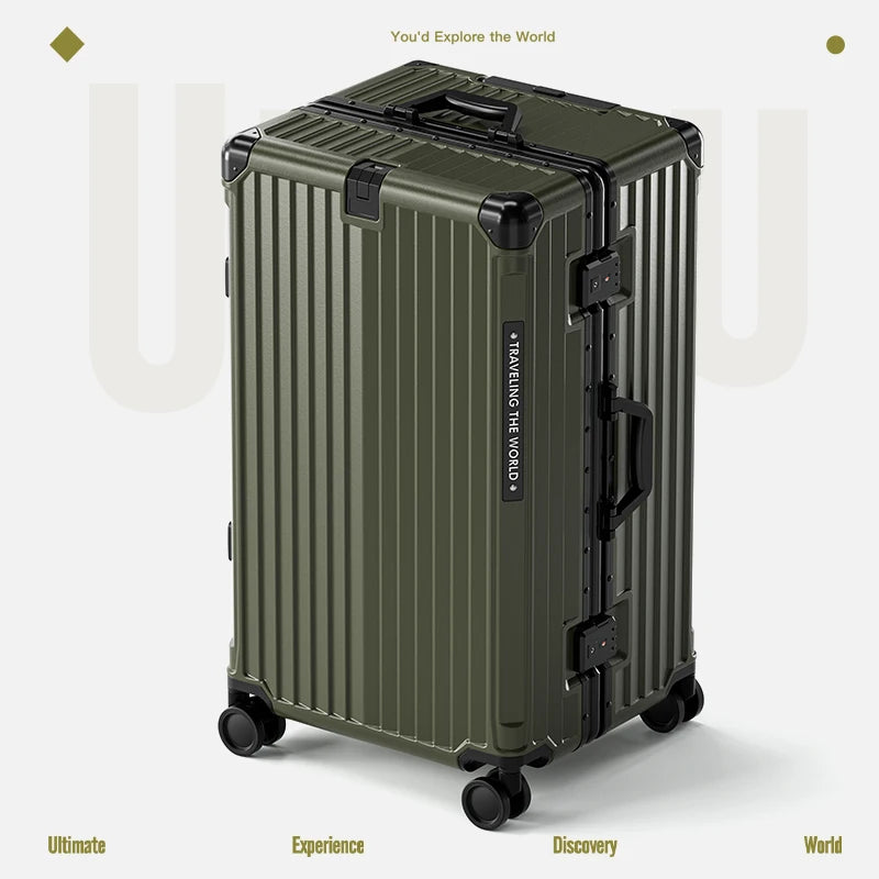 Hard Shell Carry-On Suitcase Rolling Travel Luggage with Spinner Wheels 20 24 26 28 30 Inch Large Capacity Durable Luggage