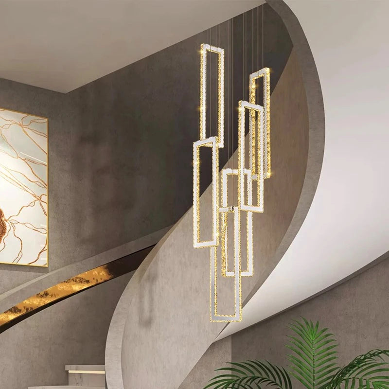 Modern home decoration salon lamps for living room smart crystal Pendant lights dining room indoor lighting