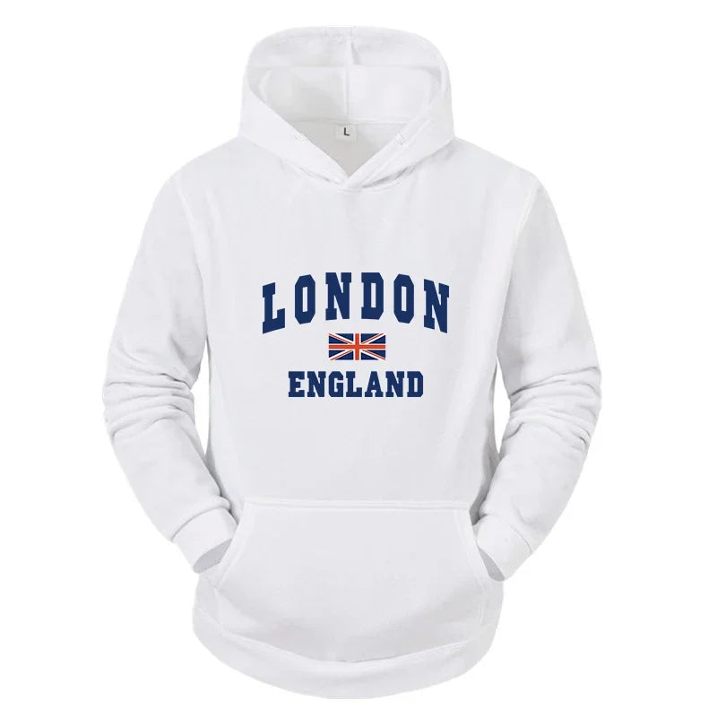 Mens Tracksuit European Casual Print Hooded Sweatshirt High Quality Versatile Warm Tops Daily Simplicity Street Jogging Clothing
