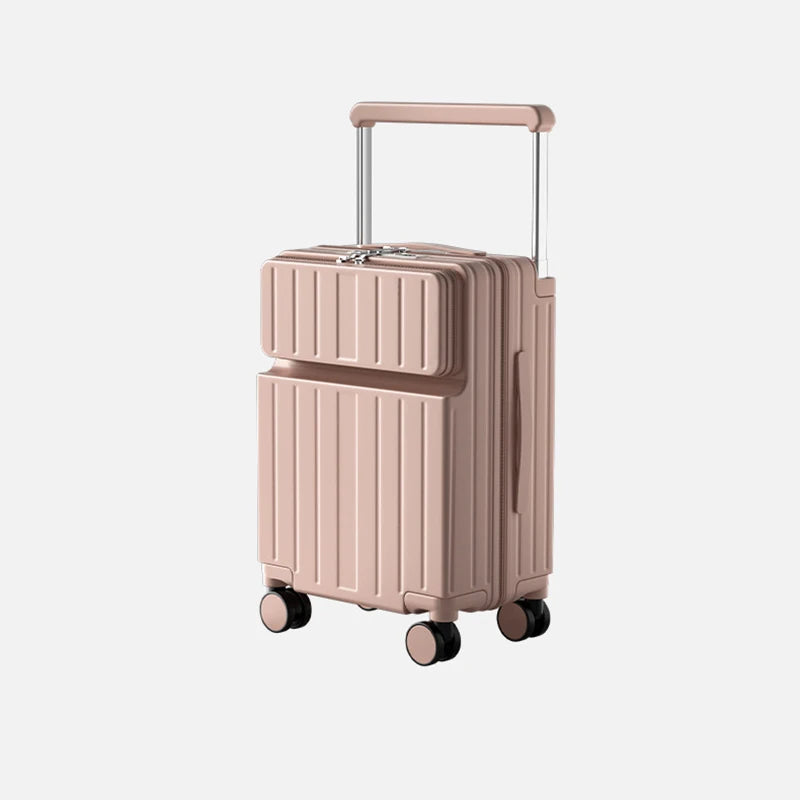 20/22/24/26 Inch Rolling Suitcase Wide Handle Front Opening Carry-on Cabin Luggage Laptop Bag Password Travel Trolley Case 2025