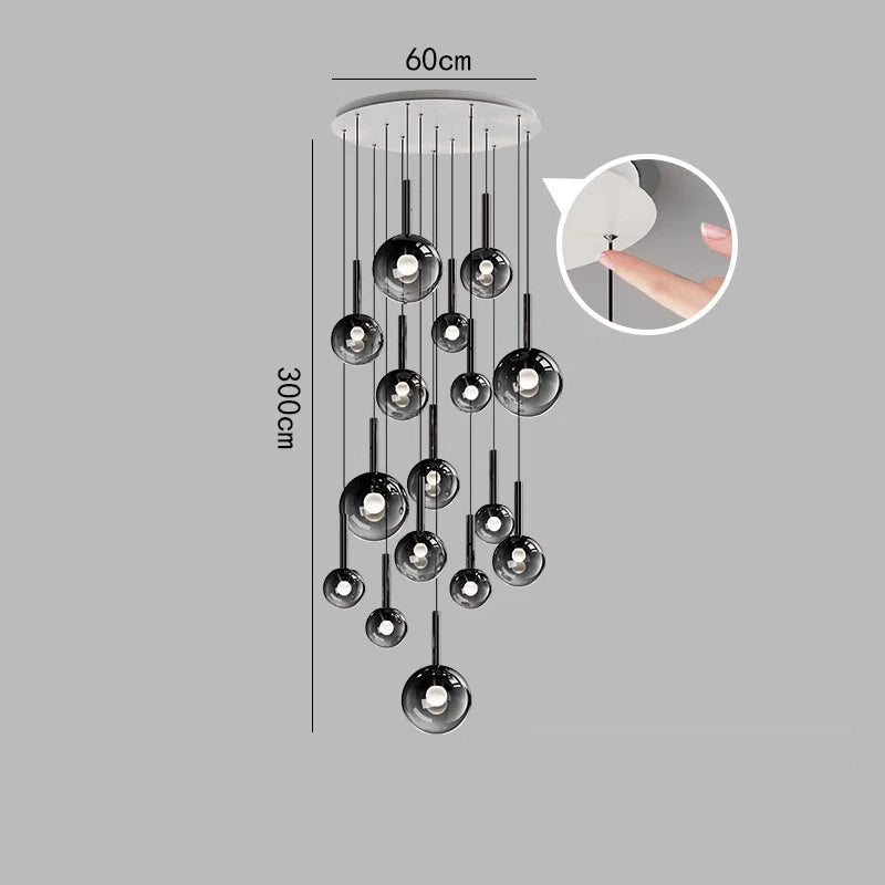 Modern home decor led lights pendant light lamps forstaircase Chandeliers for living room hanging light indoor lighting