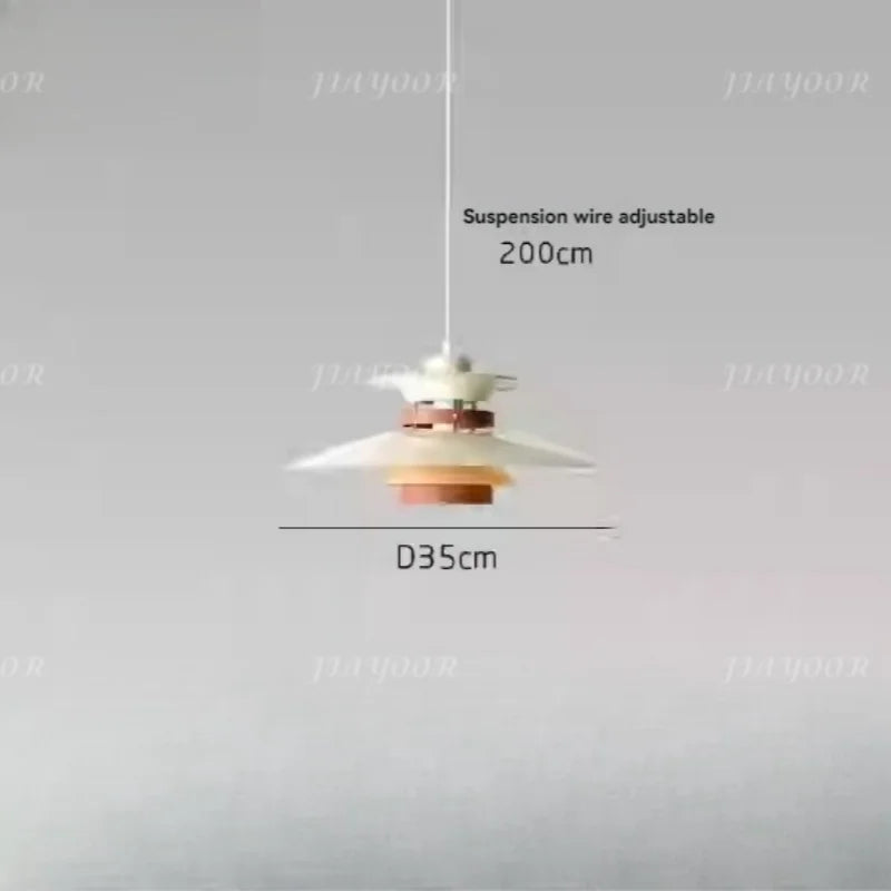 Modern LED Lights For Home Decoration Living Room Dining Room Pendant Light Walnut painted bar counter, single lighting fixture