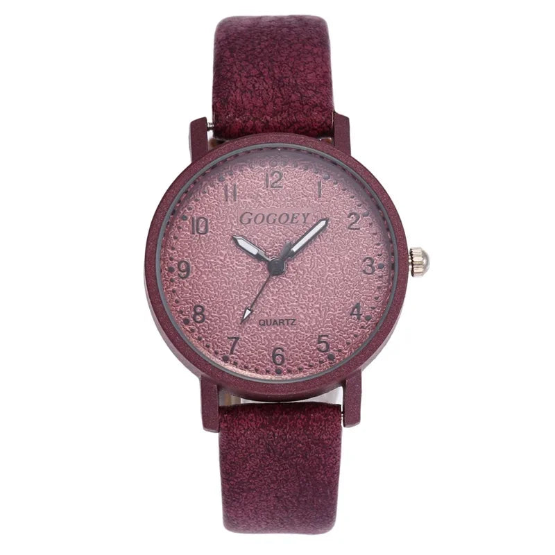Fashion Watches for Women Top Brand Analog Quartz Ladies Wristwatches Simple Casual Leather Strap Woman Watch Reloj Mujer