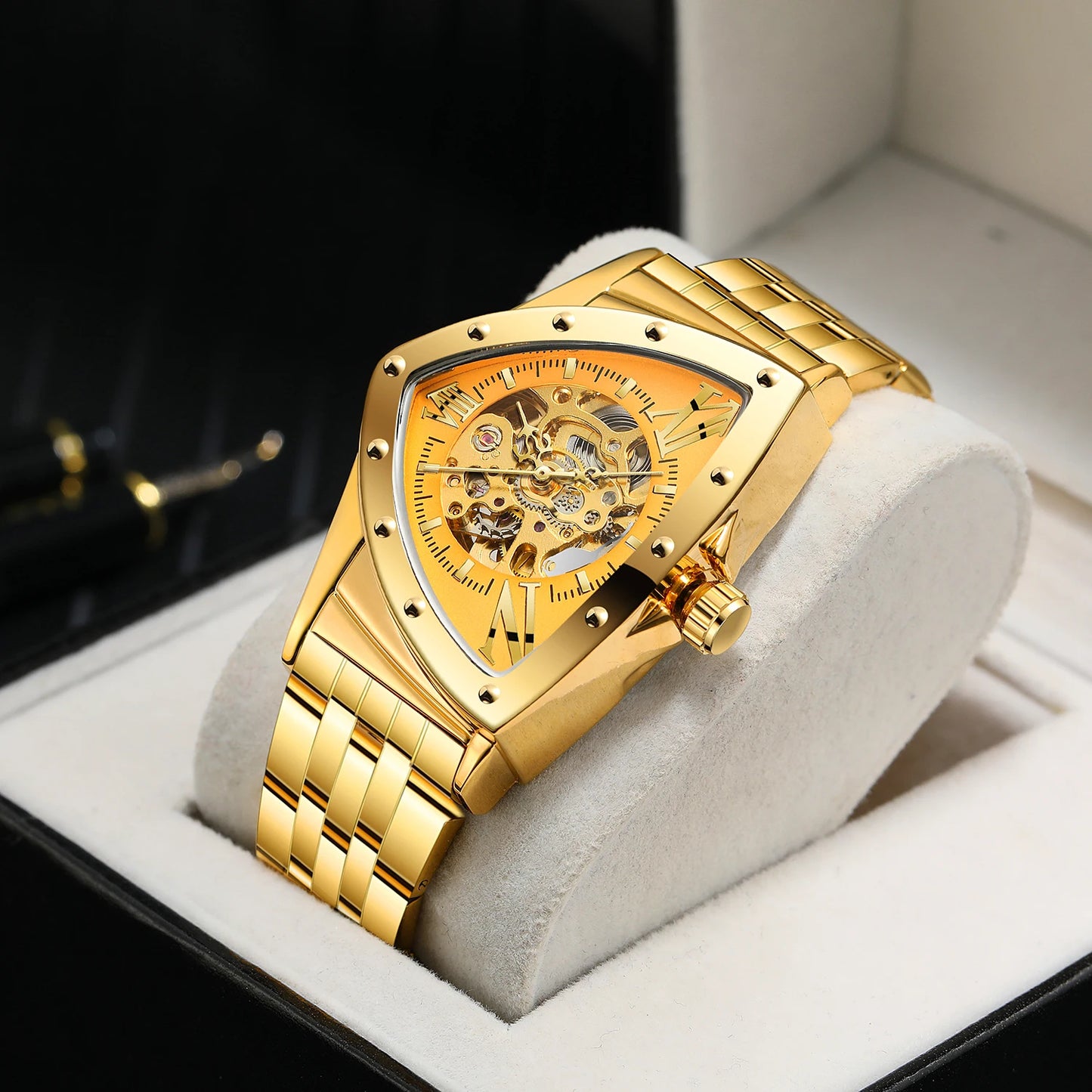New Mens Watches Fashion Top Brand Luxury Business Automatic Mechanical Watch Men Casual Waterproof Wristwatch Relogio Masculino