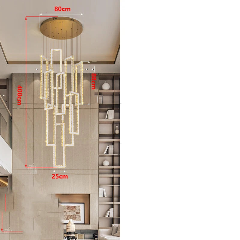 Modern home decoration salon lamps for living room smart crystal Pendant lights dining room indoor lighting