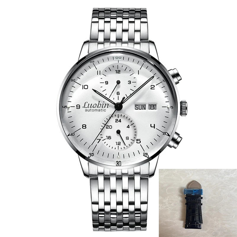 2022 New Mens Fashion Mechanical Watches Business Automatic Wristwatch Stainless Steel Luminous Designer Clock Reojes De Hombre