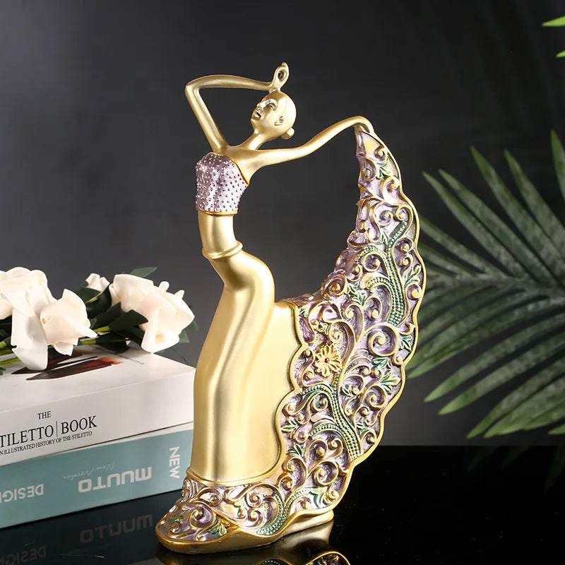 Fashion dancer decoration, wine cabinet, TV cabinet decoration, resin crafts decoration, creative small decoration