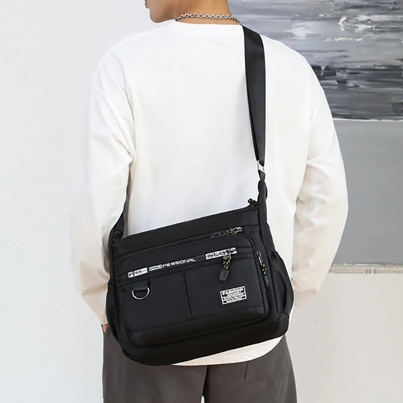 Mens Messenger Bag Crossbody Shoulder Bags Men Small Sling Pack for Work Business Waterproof Oxford Packs Satchel Purse